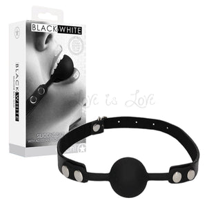 Shots Ouch! Black & White Silicone Ball Gag Black Buy in Singapore LoveisLove U4Ria