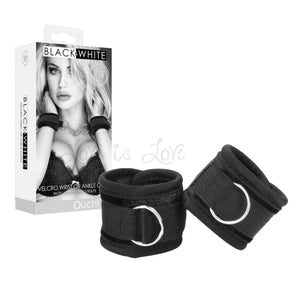 Shots Ouch! Black & White Velcro Wrist or Ankle Cuffs Buy in Singapore LoveisLove U4Ria