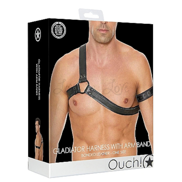 Shots Ouch! Gladiator Harness with Arm Band One Size