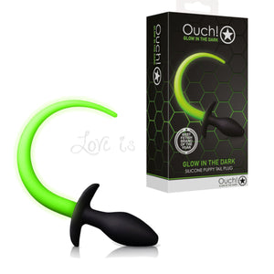 Shots Ouch! Glow in the Dark Silicone Puppy Tail Plug Buy in Singapore LoveisLove U4Ria