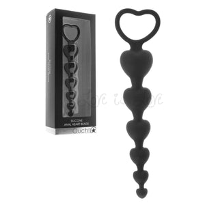 Shots Ouch! Silicone Anal Heart Beads Buy in Singaproe LoveisLove U4Ria