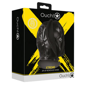 Shots Ouch! Xtreme Zip-up Bondage Mask Black Buy in Singapore LoveisLove U4Ria
