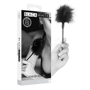 Shots Ouch! Black & White Feather Tickler Black