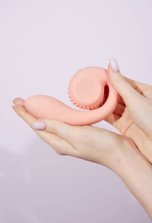 Snail Vibe Gizi G-Spot Dual Stimulation Vibrator Tiffany or Peachy Pink