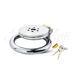 Stainless Steel Chastity Cage Permanent Pressure Release with Round 45mm Ring Buy in Singapore LoveisLove U4Ria