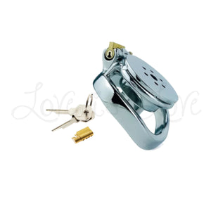 Stainless Steel Hardcore Inverted Male Chastity Cage With Curved 45mm Ring Buy in Singapore LoveisLove U4Ria