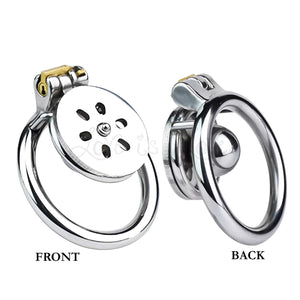 Stainless Steel Inverted Steel Ball Chastity Cock Cage #193 with 45 mm Round Ring Buy in Singapore LoveisLove U4Ria