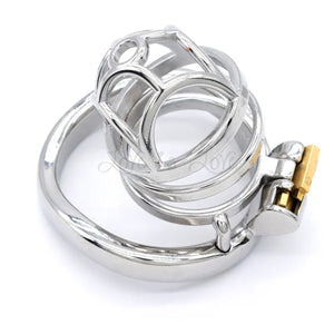 Stainless Steel Sliver Knight Chastity Cock Cage #08 with 45 mm Ring Buy in Singapore LoveisLove U4Ria 