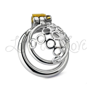Stainless Steel Welded Circles Chastity Cage 40 mm Round Ring #172C Buy in Singapore LoveisLove U4Ria