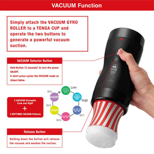 Tenga Vacuum Gyro Roller Suction x Rotation Masturbator