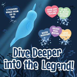 Unihorn of the Sea Neigh Mo The Narwhal Blue Clitoral Vibrator  Vibrators - Cute & Discreet Buy Sex Toys in Singapore LoveisLove U4Ria