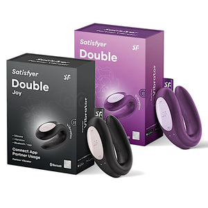 Satisfyer Double Joy App-controlled Partner Vibrator (Authorized Retailer)(Brand New Packaging Edition) Vibrators - App/Bluetooth/Wifi Controlled Buy Sex Toys in Singapore LoveisLove U4Ria