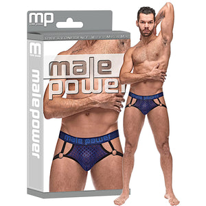 Male Power Diamond Mesh Jock Ring Blue S/M or L/XL For Him - Men's Intimate Wear Buy Sex Toys in Singapore LoveisLove U4Ria