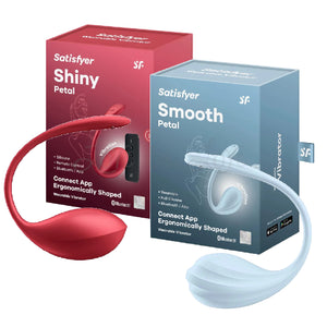 Satisfyer Wearable Vibrator Connect App Shiny Petal with Remote Control or Smooth Petal Vibrators - G-Spot Vibrators Buy Sex Toys in Singapore LoveisLove U4Ria