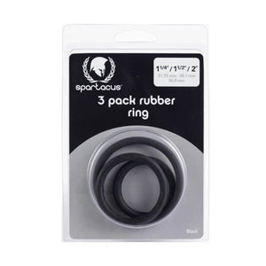 Spartacus 3 Pack Rubber Cock Ring Set