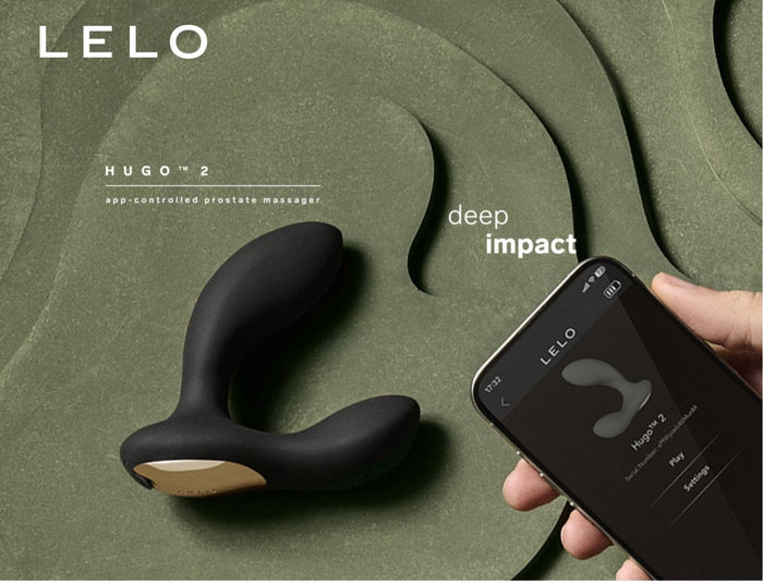 Lelo Hugo 2 App-Controlled Prostate Massager Black or Green