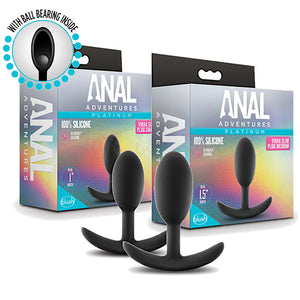 Anal Adventures Platinum Weighted Silicone Vibra Slim Plug Small or Medium Anal - Anal Probes & Tools Buy Sex Toys in Singapore LoveisLove U4Ria