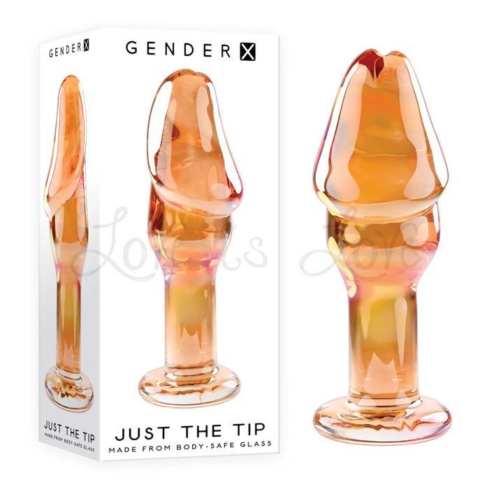 Gender X Just The Tip Glass Anal Plug Orange