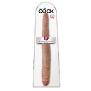 King Cock 16 Inch Tapered Double Dildo Flesh