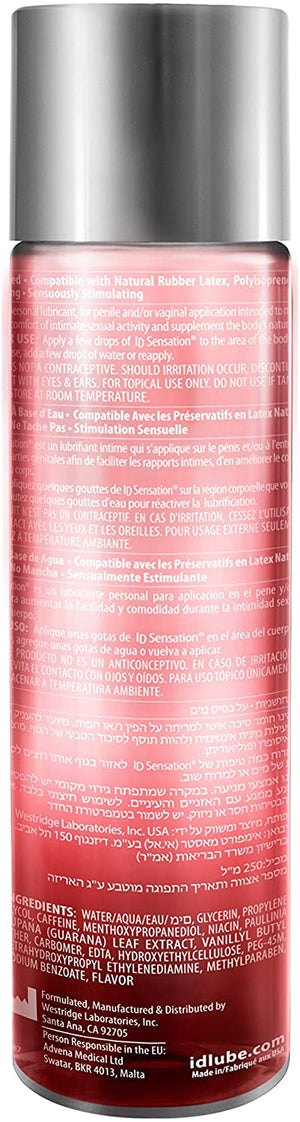 ID Sensation Warming Lubricant 2.2 oz or 4.4 oz or 8.5 oz ( Newly Replenished on Jan 2019) Lubes & Toy Cleaners - Cooling & Warming ID 8.5 FL OZ Buy in Singapore LoveisLove U4Ria