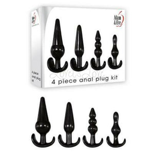 Adam & Eve 4 Piece Anal Plug Kit Black Buy in Singapore LoveisLove U4Ria 