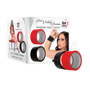 Adam & Eve Eve's Fetish Dreams Bondage Tape 2-Pack Black/Red Buy in Singapore LoveisLove U4ria
