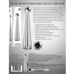 Adam & Eve Tease Me Rechargeable Metal Vibrator Love Is Love Buy In Singapore Sex Toys u4ria