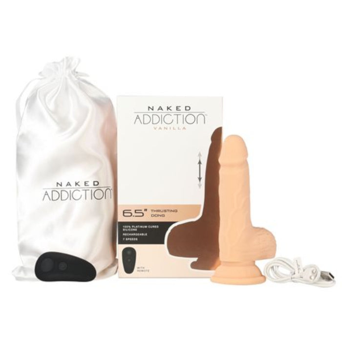 BMS Factory Naked Addiction Thrusting Dong Remote Controlled Vanilla