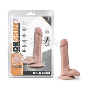 Blush Dr Skin Silicone Dr Daniel Realistic Dildo with Balls 6 Inch Beige Buy in Singapore LoveisLove U4Ria