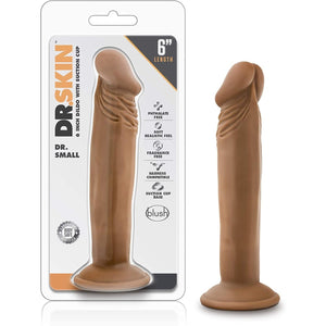 Blush Novelties Dr. Skin Dr. Small 6 Inch Dildo with Suction Cup Mocha love is love buy sex toys in singapore u4ria loveislove