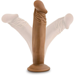 Blush Novelties Dr. Skin Dr. Small 6 Inch Dildo with Suction Cup Mocha love is love buy sex toys in singapore u4ria loveislove