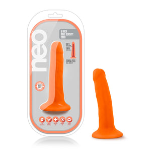 Blush Novelties Neo Dual Density Cock Neon Orange 6 Inch Buy in Singapore LoveisLove U4ria