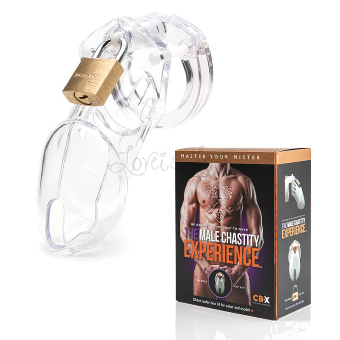 CB-X CB-6000 3.25 Inch Male Chastity Device Clear (Authorized Dealer)
