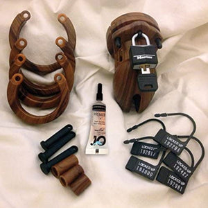 CB-X CB-6000S Wood Male Chastity Cock Cage Kit 2.5 Inch Buy in Singapore LoveisLove U4Ria 
