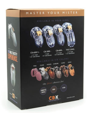 CB-X The Curve Male Chastity Cock Cage Kit 3.75 Inch Black Or Clear
