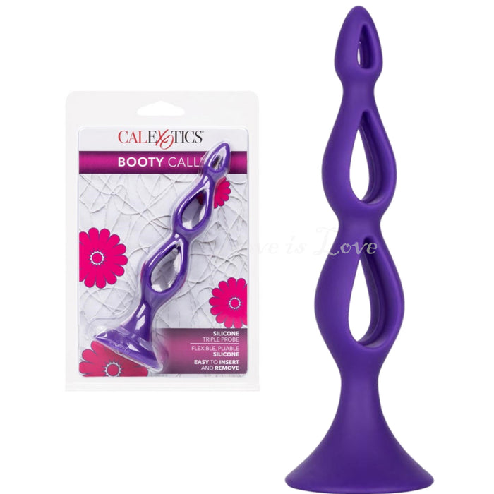 Calexotics Booty Call Silicone Triple Probe Purple (Selling Fast)
