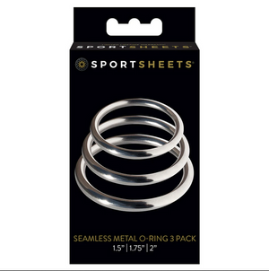 Sportsheets Seamless Metal O-Ring 3-Piece Pack