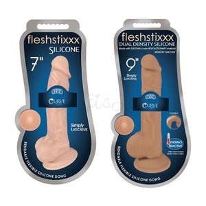 Curve Novelties FLESHSTIXXX Silicone Silexpan Dildo with Balls 7 Inch or 9 Inch Buy in Singapore Loveislove U4Ria