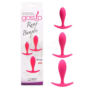 Curve Toys Gossip Rump Bumpers Anal Training Set Magenta  love is love buy sex toys in singapore u4ria loveislove