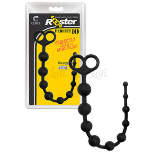 Curve Toys Rooster Perfect 10 Silicone Anal Beads Black Buy in Singapore LoveisLove U4Ria