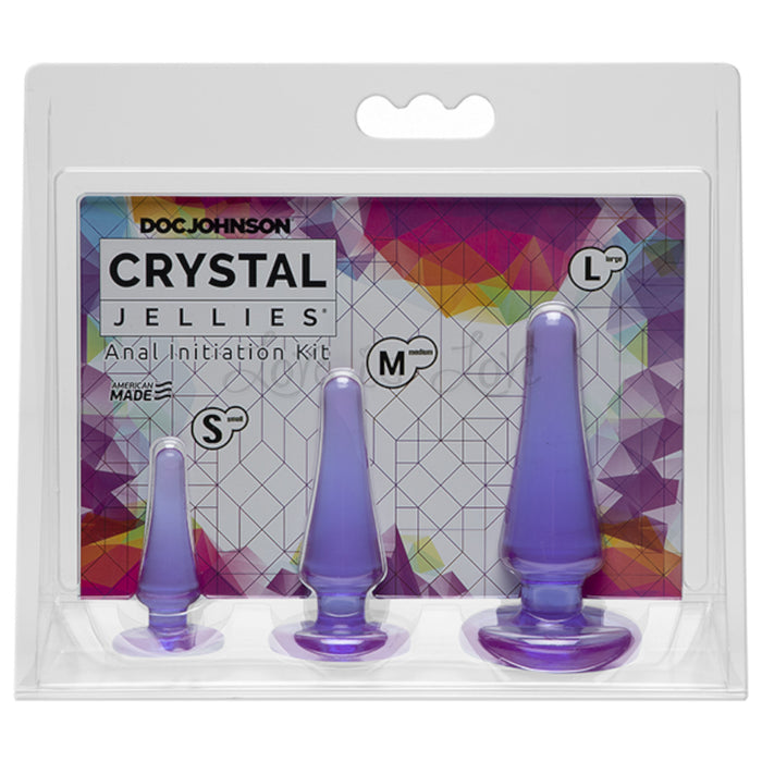 Doc Johnson Crystal Jellies Anal Initiation Kit Purple or Pink