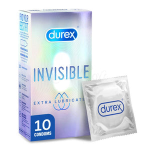 Durex Invisible Extra Thin Extra Lubricated 10's (exp 2027)(Best Seller)