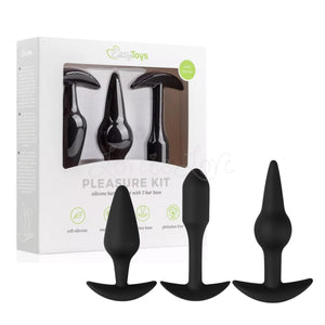 Easytoys Silicone Pleasure Kit Anal Plug Set of 3 with T-bar Base love is love buy sex toys in singapore u4ria loveislove