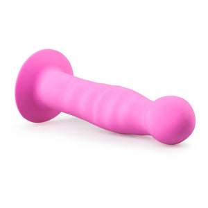Easytoys Silicone Ribbed Suction Cup Dildo 14cm Pink love is love buy sex toys in singapore u4ria loveislove