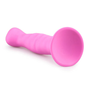 Easytoys Silicone Ribbed Suction Cup Dildo 14cm Pink love is love buy sex toys in singapore u4ria loveislove