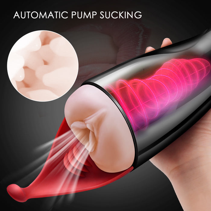 Erocome Taurus Pressure Sensitive Auto-sucking Masturbator with Tongue Stim