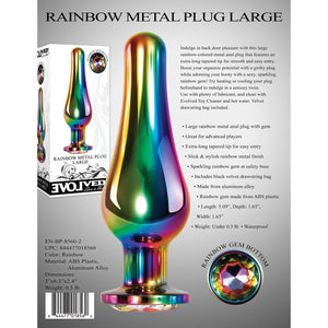 Evolved Rainbow Metal Plug Large Buy In Singapore Love Is Love u4ria Sex Toys