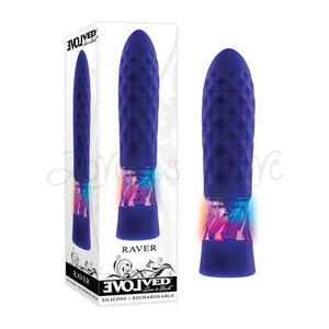 Evolved Raver Light-Up Rechargeable Silicone Bullet Vibrator Purple Buy in Singapore LoveisLove U4ria