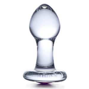 Glas 3.5 Inch Bling Bling Glass Butt Plug Clear buy in Singpore LoveisLove U4ria