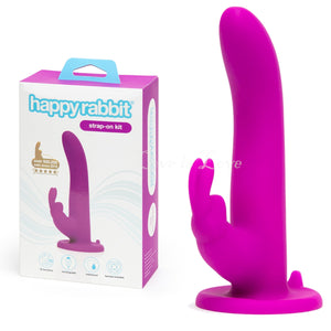 Happy Rabbit Rechargeable Vibrating Strap-On Harness Set Purple Buy in Singapore LoveisLove U4ria